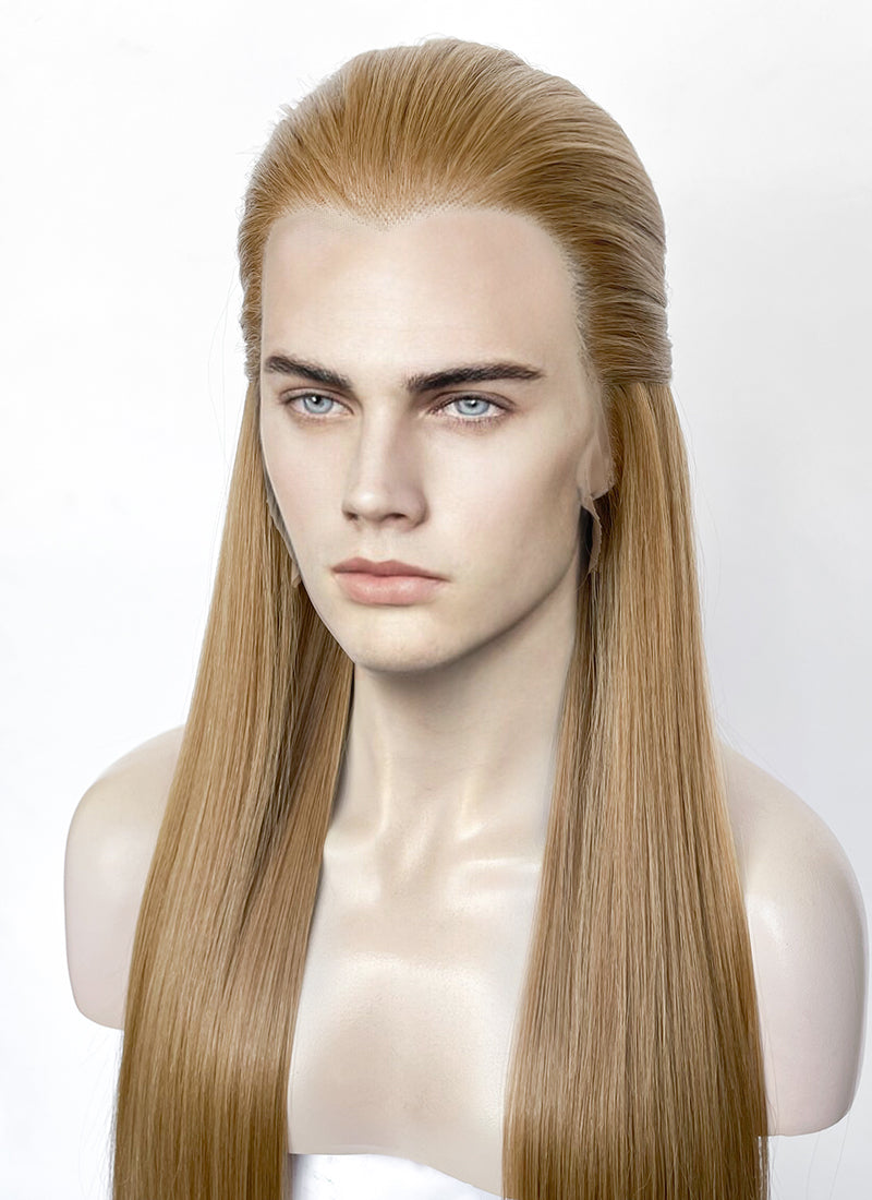 Hướng dẫn cách bảo quản tóc giả nam bền đẹp như mới 11 Mens Wig Styling Uk Medium Blonde Straight Lace Front Synthetic Men's Wig LF3270G